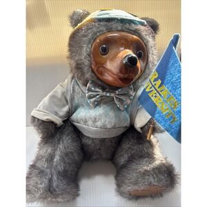 Rare Robert Raikes University Bear S2320 Of 15000 Complete 15" Wooden Face